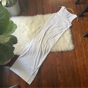 Michael Stars White Ribbed Dress Tank Midi NWOT